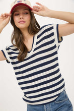 Load image into Gallery viewer, The Marlin Navy Stripe Sweater S-L

