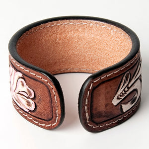The Gregg Handtooled Leather Bracelet