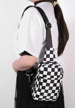 Load image into Gallery viewer, The Check-It Black Sling Bag
