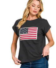 Load image into Gallery viewer, The American Flag Black Top
