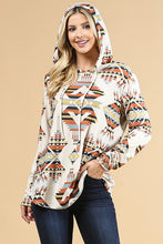 Load image into Gallery viewer, The Palmview Hacci Hooded Mustard Top 1X-3X
