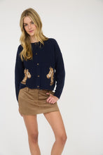 Load image into Gallery viewer, The Navy Pony Cardigan Sweater S-L
