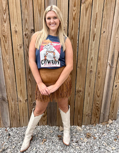 The Ft Worth Fringe Skirt S-L