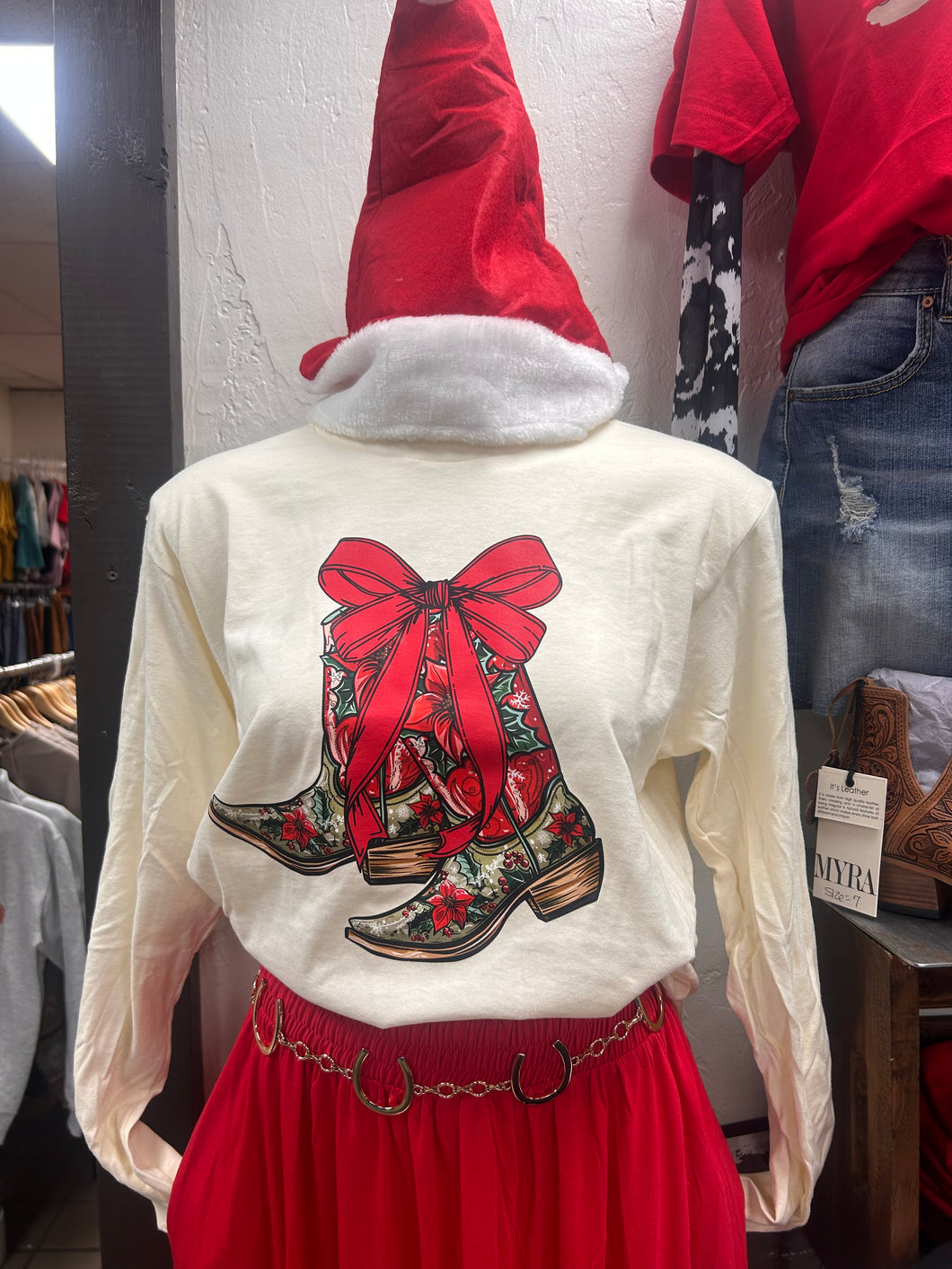 The Christmas Boots Tee S-3X
