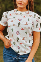 Load image into Gallery viewer, The Cactus &amp; Boots Puff Sleeve Top S-3X
