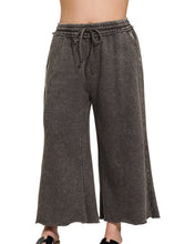 Load image into Gallery viewer, The Tatum Mineral Wash Palazzo Pants in Washed Black S-3X
