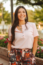 Load image into Gallery viewer, The Tulsa Turquoise-Snap Baby Pink Top S-L

