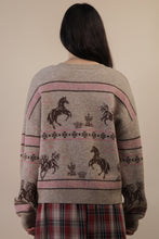 Load image into Gallery viewer, The Tulsa Taupe Horse Sweater S-L
