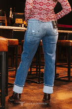 Load image into Gallery viewer, The Sugar Land Mid-Wash, High-Rise Cuffed Jeans 14-22
