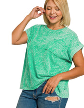 Load image into Gallery viewer, The Halo Green Washed Top S-3X
