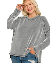 Load image into Gallery viewer, The Trinity Black &amp; White Ribbed Top S-3X
