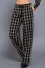 Load image into Gallery viewer, The Stroud  Black-Tan Plaid Pants S-L
