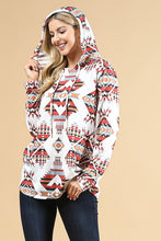 Load image into Gallery viewer, The Palmview Hacci Hooded Rust Top 1X-3X
