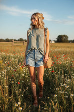 Load image into Gallery viewer, The Belton Boho Babydoll Sage Top S-XL
