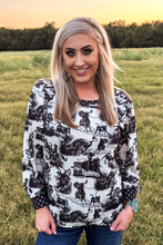 Load image into Gallery viewer, Rodeo Dotty Top S-2X
