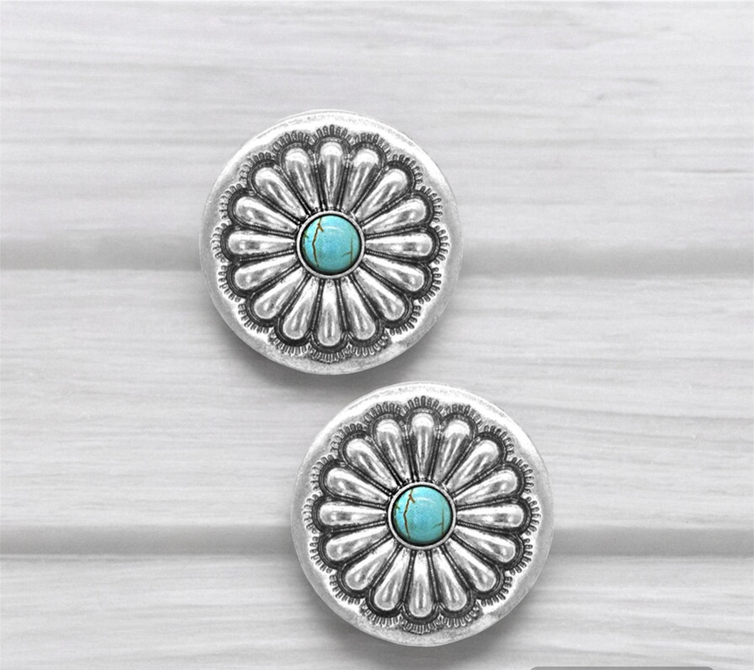 The Western Concho Flower Earrings