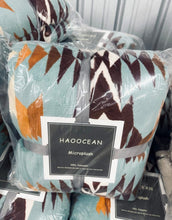 Load image into Gallery viewer, The Weatherford Teal Aztec Throw Blanket
