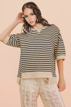 Load image into Gallery viewer, The Bowie Black Stripe Top S-L
