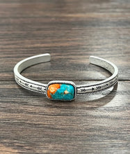 Load image into Gallery viewer, The Tabby Turquoise Genstone Stacker Bracelet

