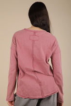 Load image into Gallery viewer, The Marble Falls Mauve Mineral Wash Top S-3X
