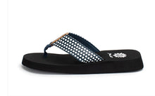 Load image into Gallery viewer, The Fromy Navy Polka Dot Flip Flops 7-10
