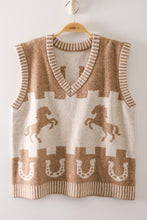 Load image into Gallery viewer, The Mocha Horse Sweater Vest S-L
