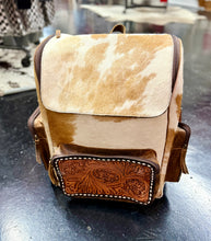Load image into Gallery viewer, The Jamie Cowhide-Tooled Backpack
