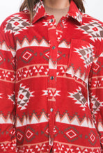 Load image into Gallery viewer, The Mesa Red Aztec Shacket S-L
