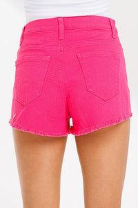 The Rio Grande Denim Shorts in Hot Pink S-L