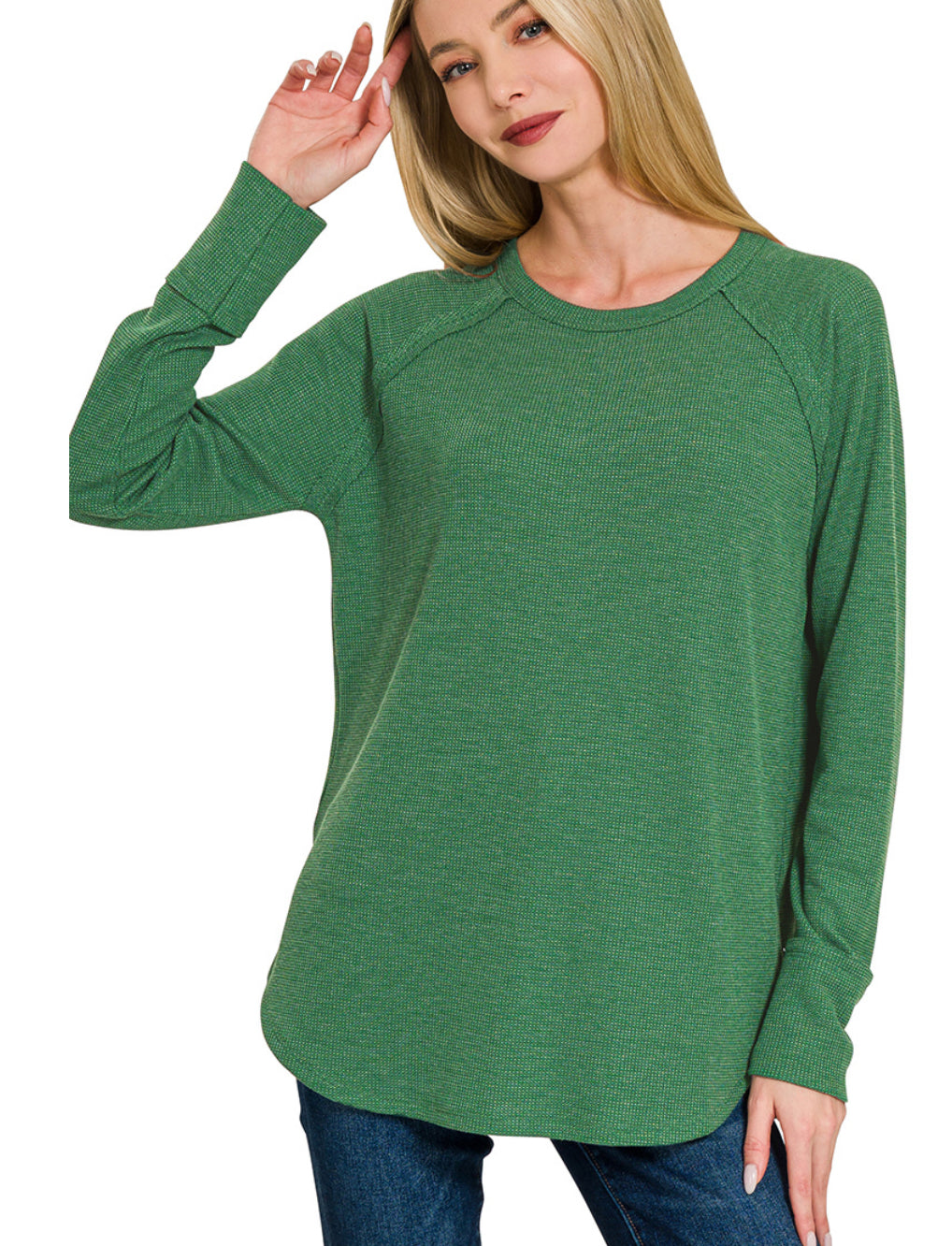 The Green Baby Waffle Top S-3X