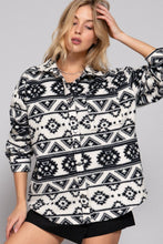 Load image into Gallery viewer, The Mesa Black Aztec Shacket S-L
