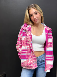 The Pearsall Pink Aztec Jacket S-L