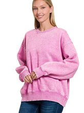 Load image into Gallery viewer, The Pecan Hill Mauve Mineral Wash Sweatshirt S-3X

