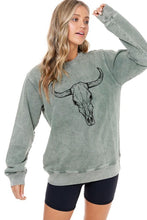 Load image into Gallery viewer, The Olive Steerhead Mineral Wash Sweatshirt S-L
