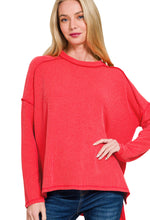 Load image into Gallery viewer, The Trinity Ruby Red Ribbed Top S-3X
