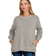 Load image into Gallery viewer, The Eagle Pass Sleet Gray Pigment Dye Top S-L
