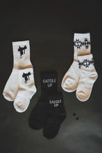 Load image into Gallery viewer, Sock &#39;em Silly Socks Saddle Monochrome
