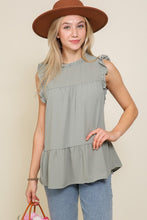 Load image into Gallery viewer, The Belton Boho Babydoll Sage Top S-XL
