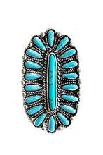 Load image into Gallery viewer, The McCloud Turquoise Cluster Ring
