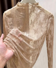 Load image into Gallery viewer, The Lamesa Mesh Top in Khaki S-2X
