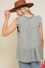 Load image into Gallery viewer, The Belton Boho Babydoll Sage Top S-XL
