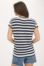 Load image into Gallery viewer, The Marlin Navy Stripe Sweater S-L
