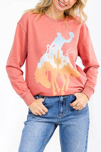 Load image into Gallery viewer, The Sunset Bucker Light Rose Sweatshirt S-XL
