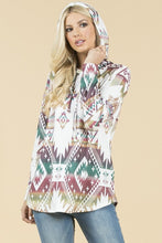 Load image into Gallery viewer, The Palmview Hacci Hooded Plum Top 1X-3X

