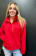 Load image into Gallery viewer, The Seven Oak Scuba 1/2 Zip Pullover in Red S-L
