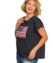 Load image into Gallery viewer, The American Flag Black Top
