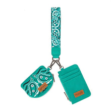 Load image into Gallery viewer, The Wrangler RFID Coin Card Pouch Turquoise Set
