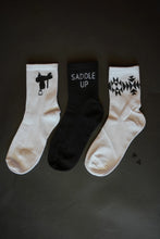 Load image into Gallery viewer, Sock &#39;em Silly Socks Saddle Monochrome
