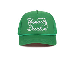 Load image into Gallery viewer, The Howdy Darling Green Trucker Hat
