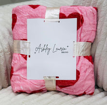 Load image into Gallery viewer, The Pink Plush Heart Blanket
